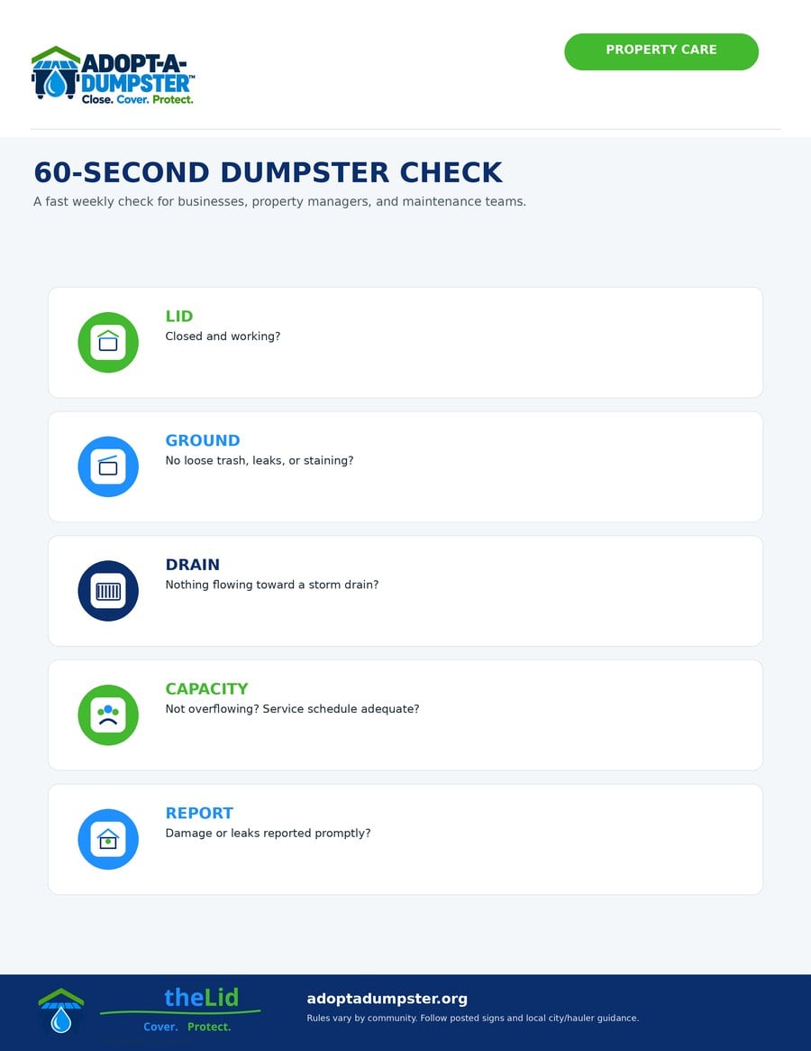 60-Second Dumpster Check