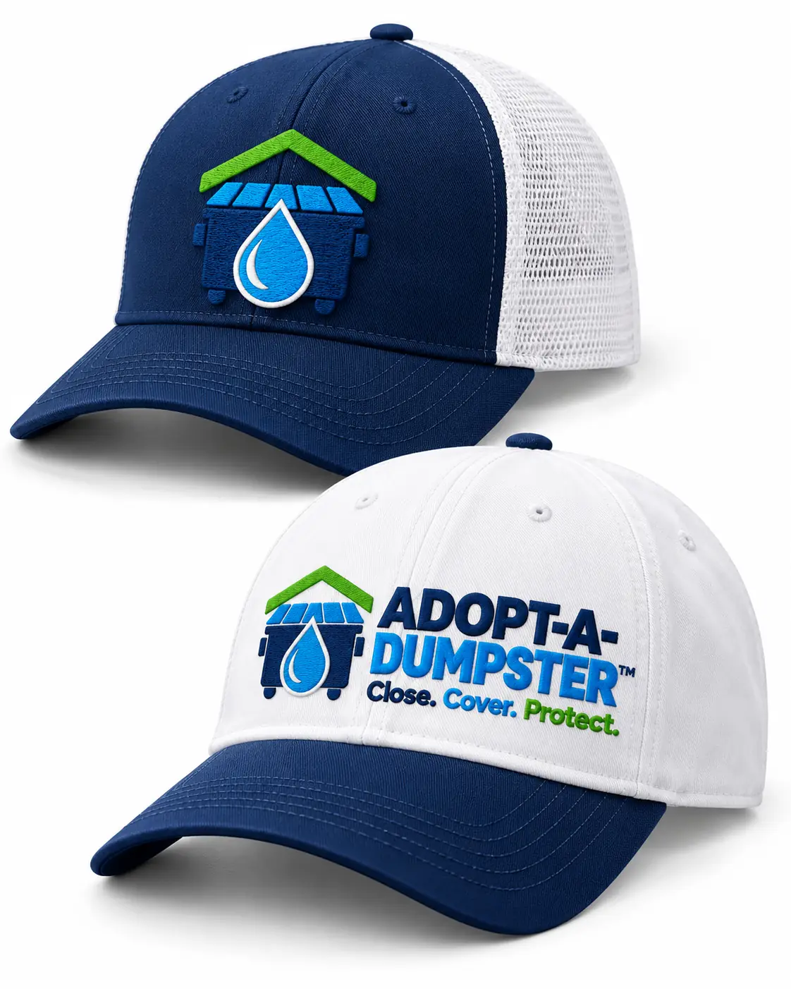 Adopt-A-Dumpster™ approved branded hat collection concepts