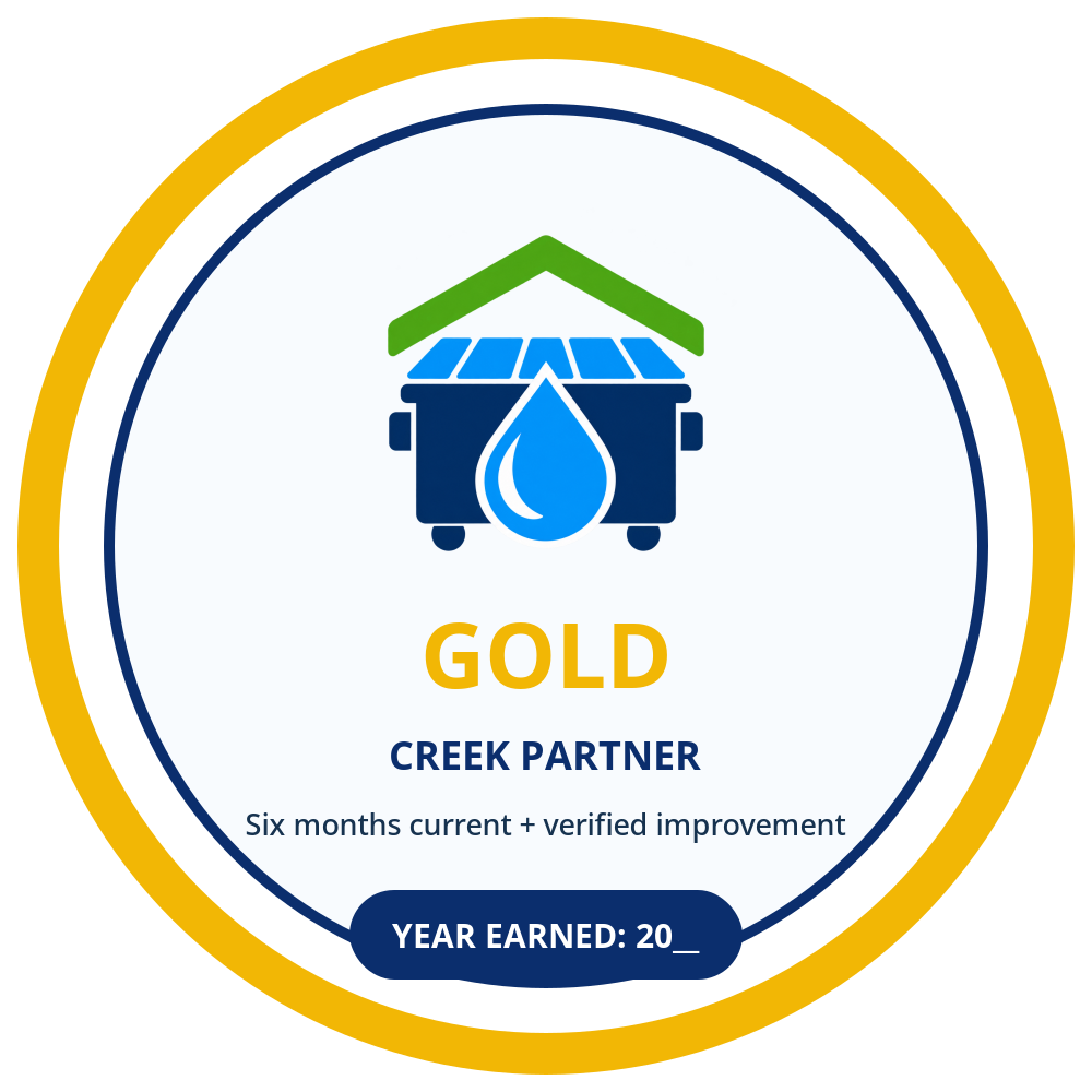 Creek Partner Gold recognition decal