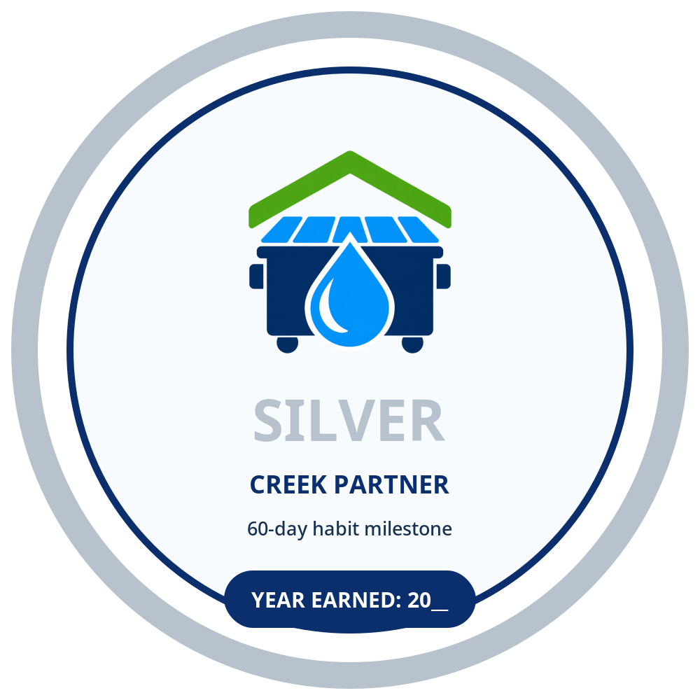 Creek Partner Silver recognition decal